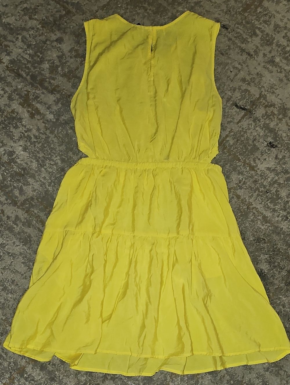 Gap Side-Tie Cutout Yellow Dress XL - Picture 8 of 9